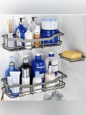 3-Pack Shower Caddy with Soap Holder